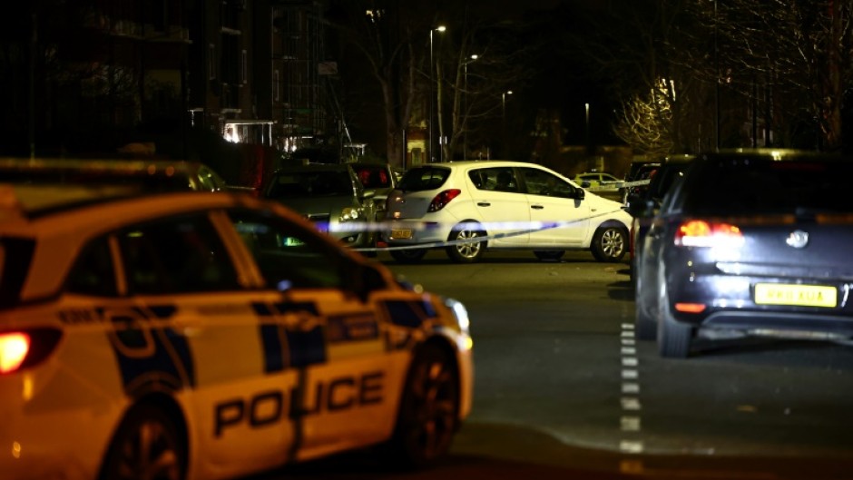 Police cordoned off the scene of the attack near Clapham Common on Wednesday night