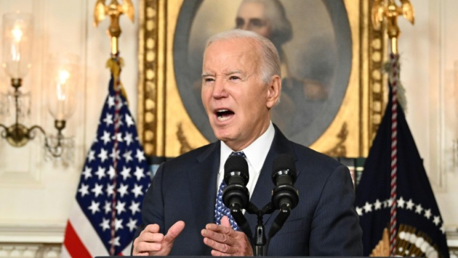 US President Joe Biden answers questions about Israel on February 8
