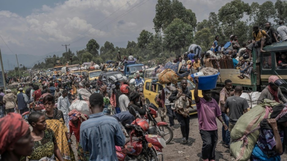 Thousands of people have fled the upsurge in fighting between M23 rebels and DR Congo government forces