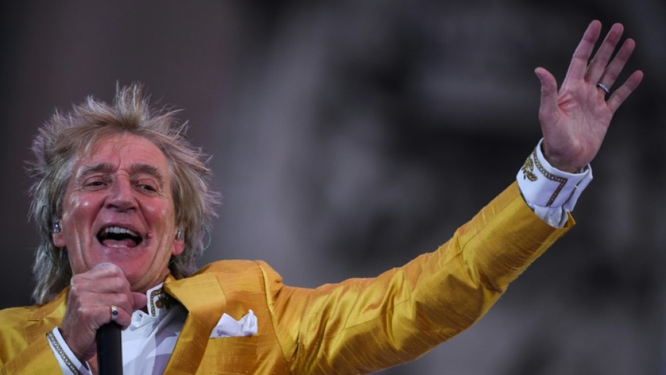 British singer and songwriter Rod Stewart, shown here performing during the Platinum Party at Buckingham Palace on June 4, 2022 as part of Queen Elizabeth II's platinum jubilee, has reportedly made a deal for his music publishing and recording rights