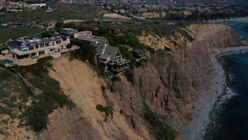 No bluff: A landslide has brought these clifftop California homes a little closer to the edge