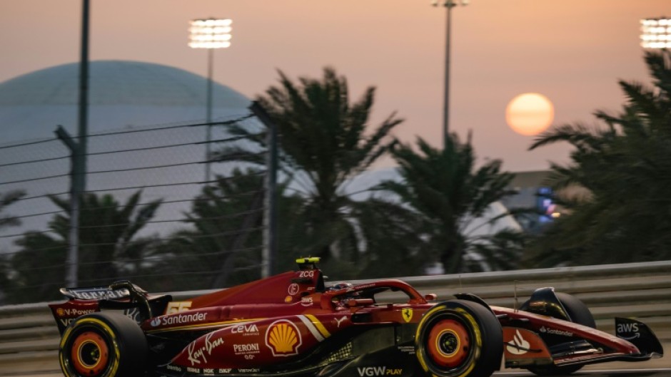Pace-setter: Ferrari's Carlos Sainz in action at Sakhir on Thursday