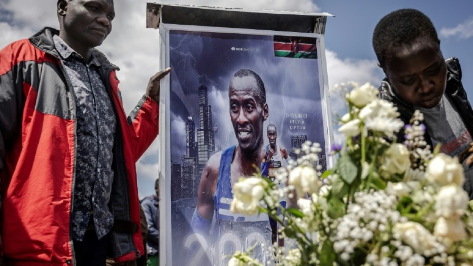 Kenya's Kelvin Kiptum  ran three of the seven fastest marathons in history