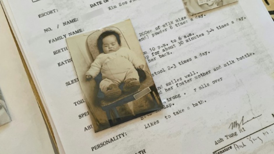 May-Britt Koed's adoption file, with the baby picture that may not have been her 