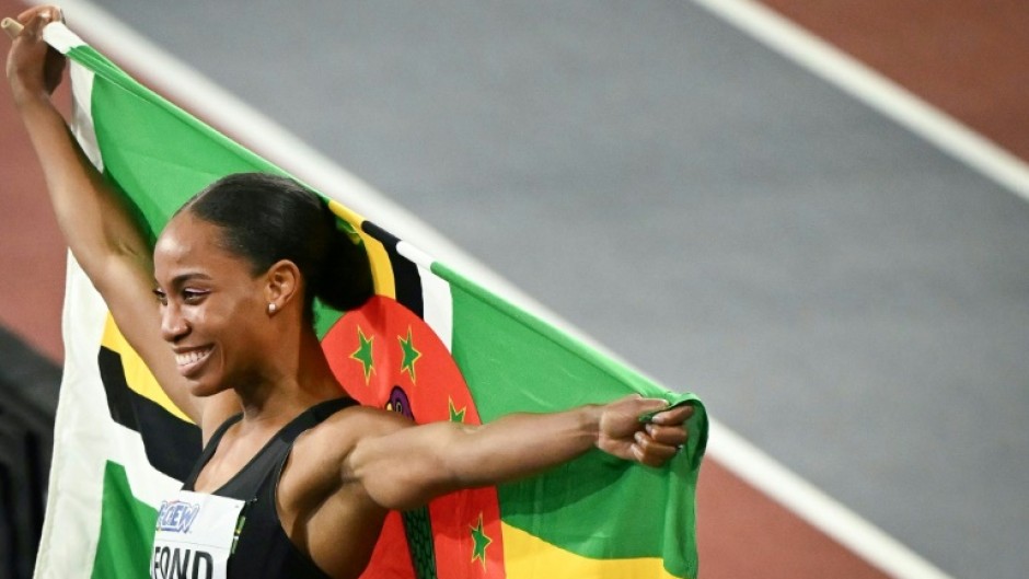 Thea Lafond won gold in the triple jump at the Indoor World Athletics Championships in Glasgow