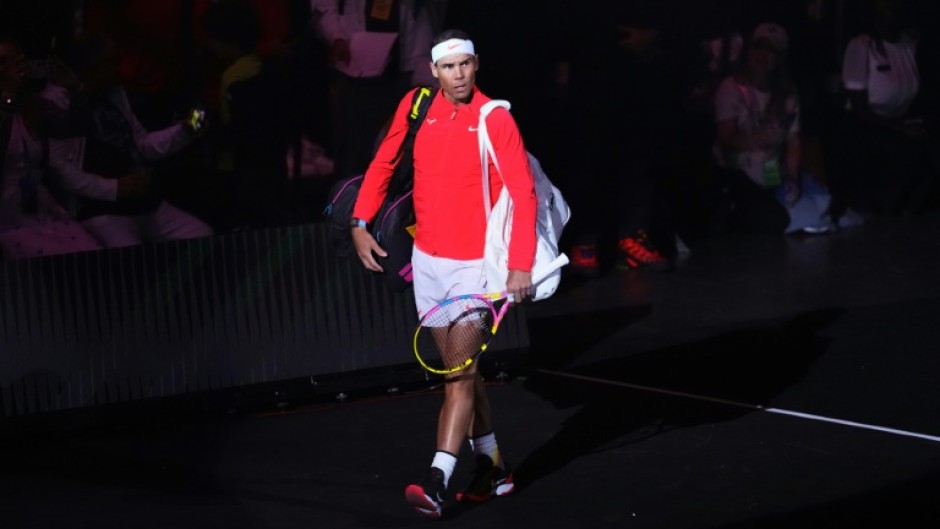 Rafael Nadal takes the court in The Netflix Slam earlier in March