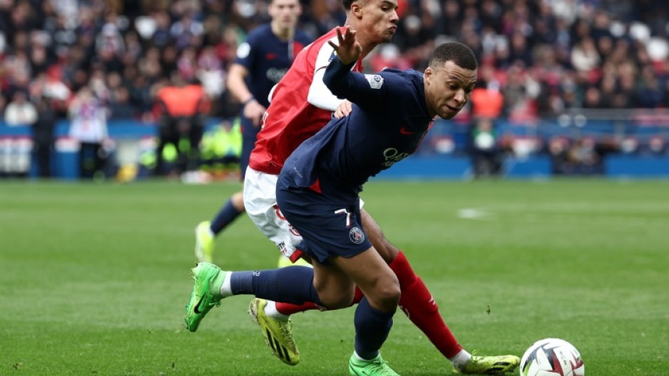 Kylian Mbappe started on the bench before coming on in the second half