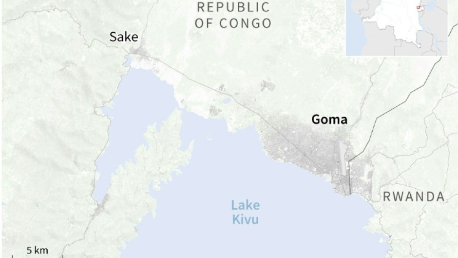 Goma and Sake in eastern Democratic Republic of Congo