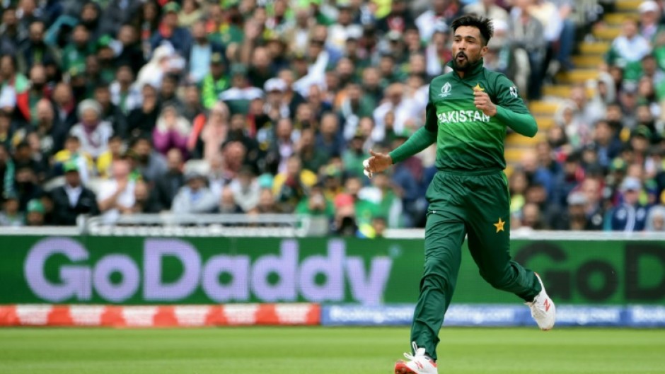 Return: Pakistan's Mohammad Amir at the  2019 Cricket World Cup 