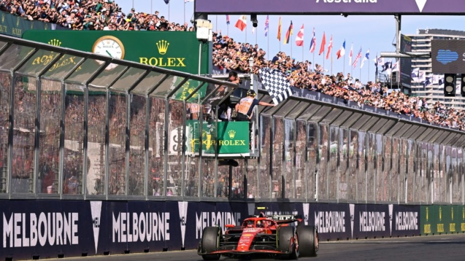 Carlos Sainz wins the Australian Formula One Grand Prix at Albert Park Circuit in Melbourne