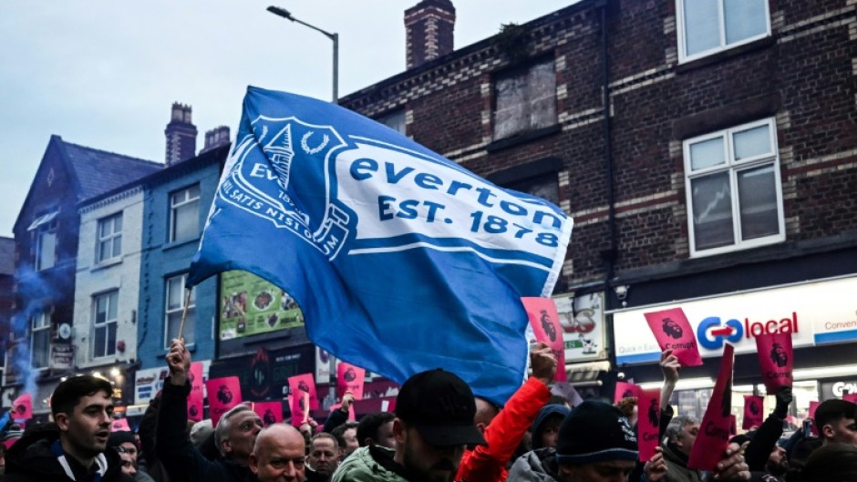 Everton fans have protested after being hit with two points deductions by the Premier League this season