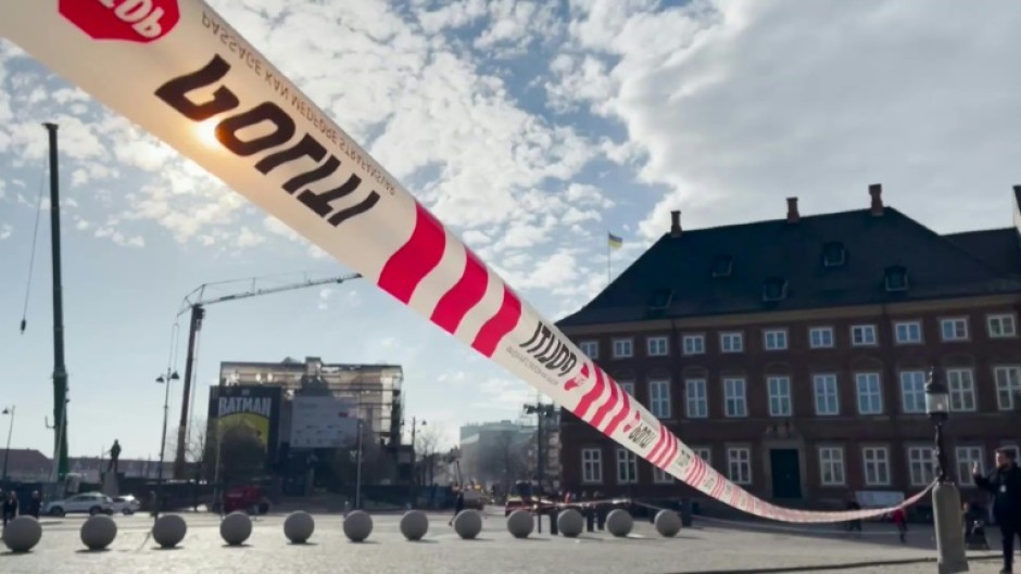Old Copenhagen stock exchange cordoned off after massive fire
