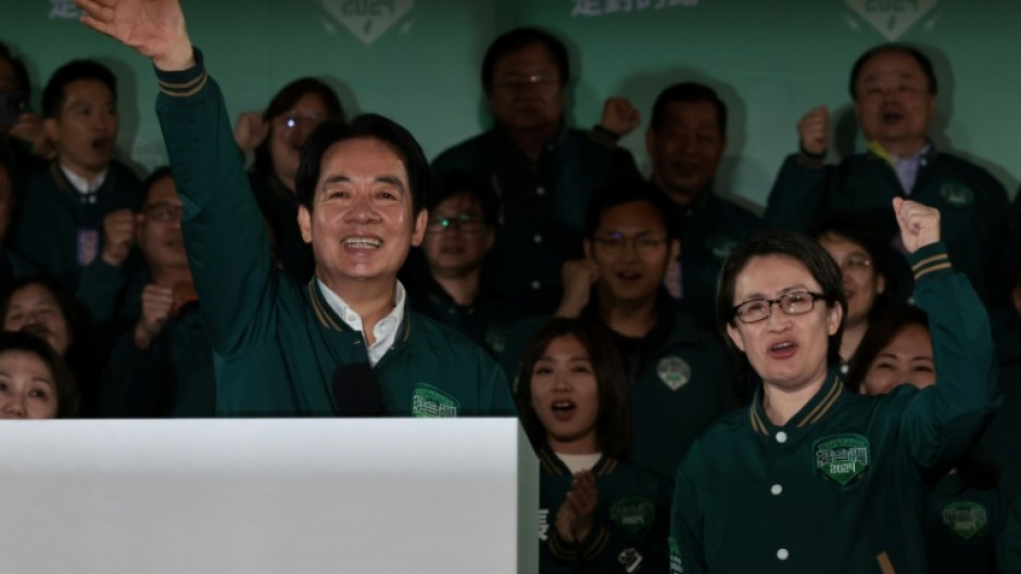 Taiwan's incoming president Lai Ching-te (L) made the list of Time Magazine's '100 Most Influential People of 2024'