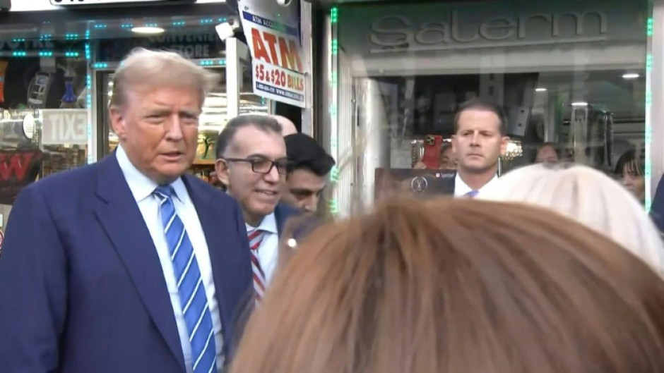 Trump visits Harlem bodega after leaving court in second day of trial