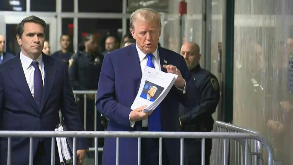 The 'whole world is watching this hoax' says Trump of trial after jury selected