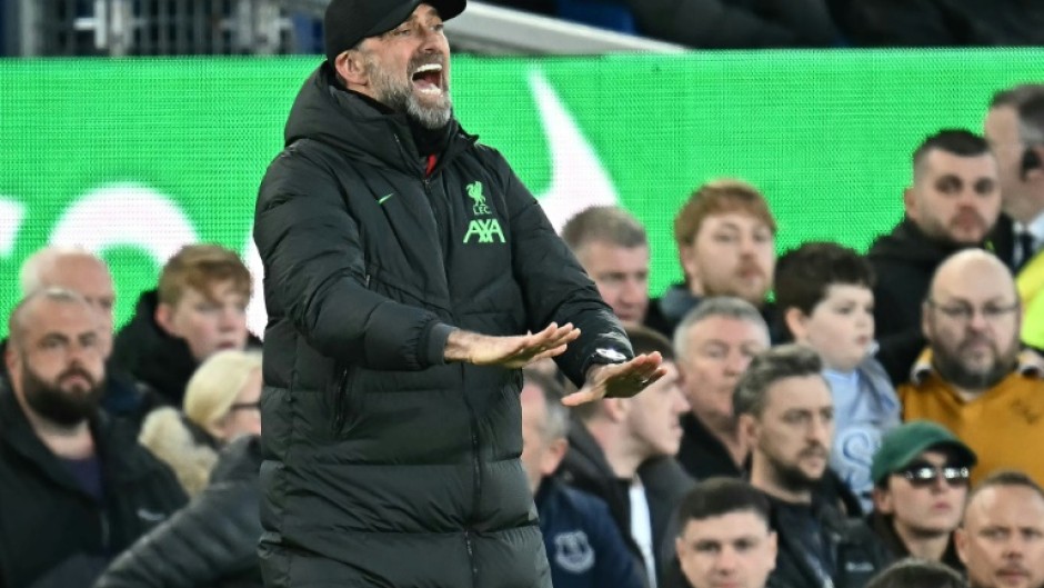 'Crisis' point: Liverpool manager Jurgen Klopp shouts instructions 