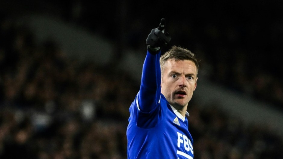 Jamie Vardy scored twice as Leicester sealed the Championship title on Monday.