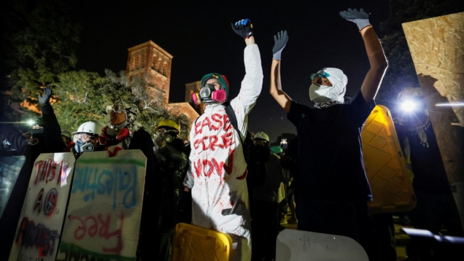 Students at UCLA, and dozens of other universities, are protesting the soaring death toll in the Gaza Strip