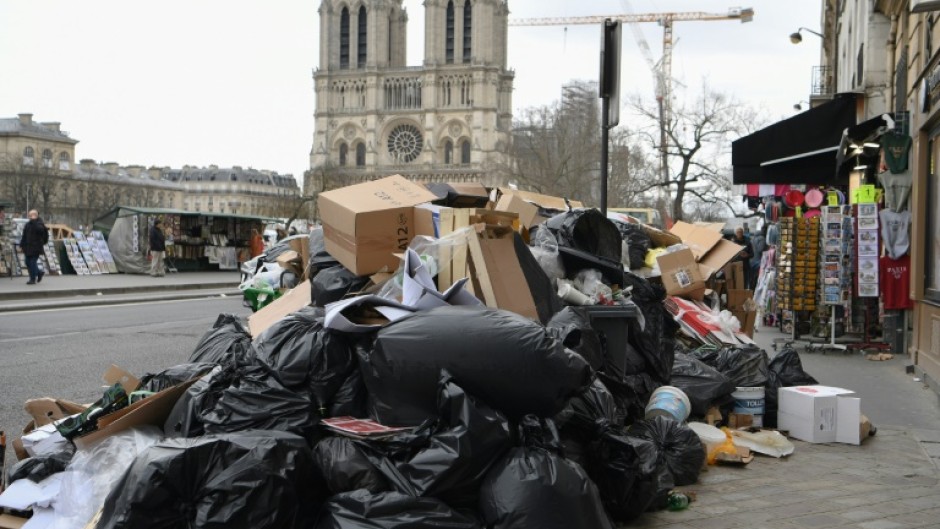 Many Paris streets were piled high with refuse during the last strike in March 2023