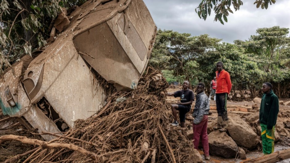 The rains in Kenya devastated the slum area of Mathare in Nairobi 