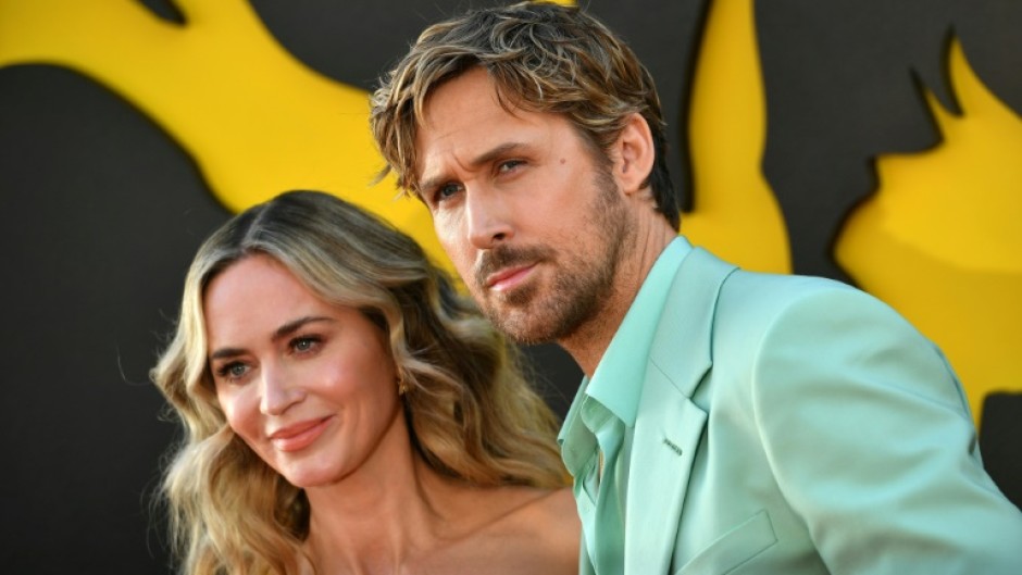 Actors Emily Blunt and Ryan Gosling attend the Hollywood premiere of 'The Fall Guy' on April 30, 2024 