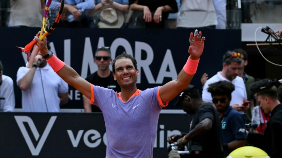 A relieved Rafael Nadal battled through to the second round of the Rome Open with a hard-fought wihjn over qualifier Zizou Bergs