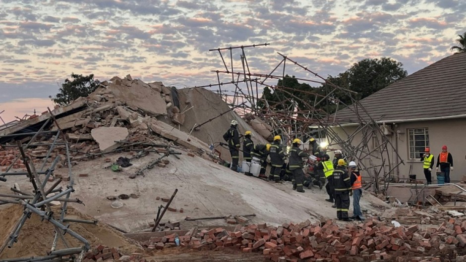 Authorities in South Africa have revised the number of workers still missing after the collapse of the building in the southern city of George to 44