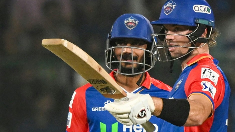 Delhi Capitals' Tristan Stubbs (R) scored 57 not out during his side's victory against Lucknow Super Giants
