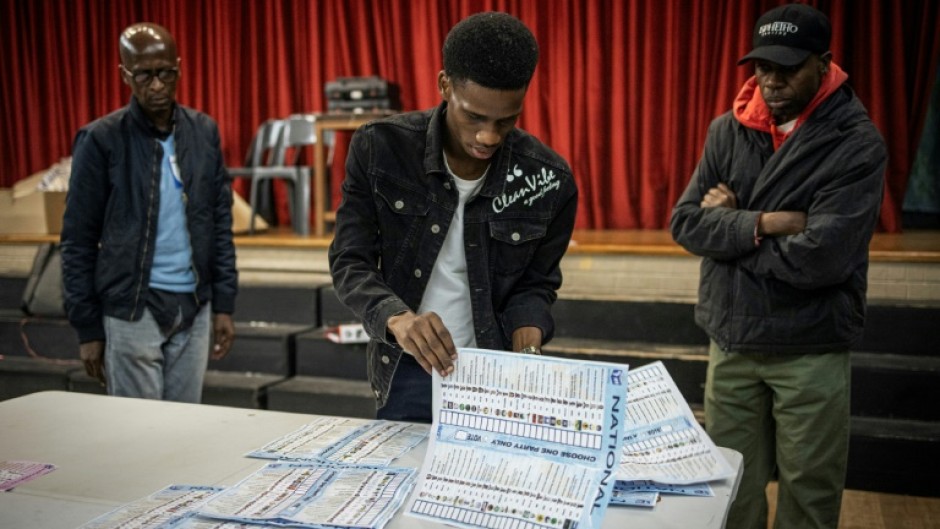 With more than 55 percent of votes in Wednesday's general election counted, the ANC was leading but with a score of 42 percent -- well below the 57 percent it won in 2019