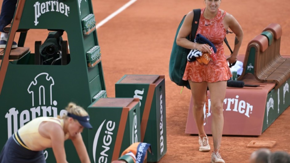 'Not 100%': Aryna Sabalenka leaves the court after her defeat to Mirra Andreeva at the French Open 
