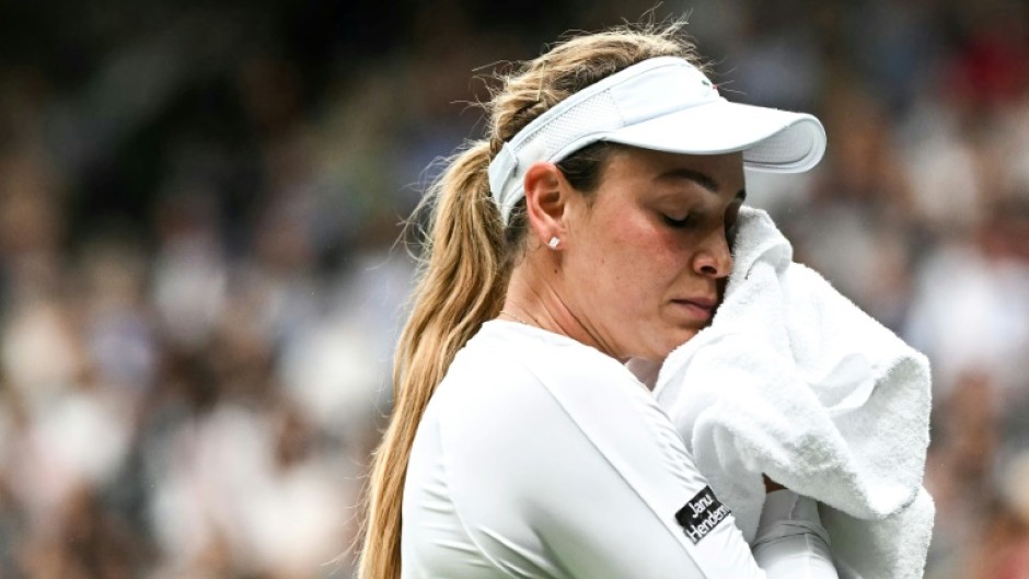 Breakthrough: Donna Vekic on her way to victory over Lulu Sun
