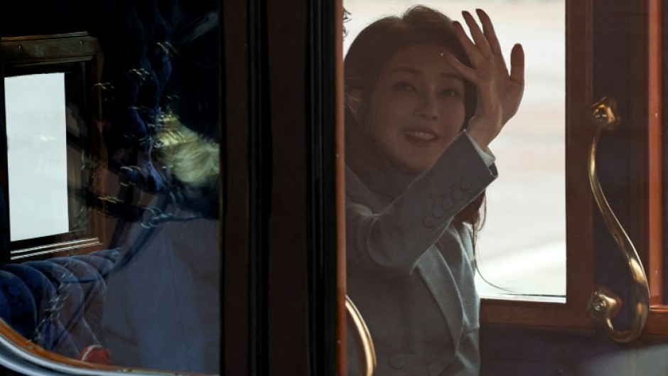 South Korea's first lady Kim Keon Hee during an official visit to Britain in November 2023