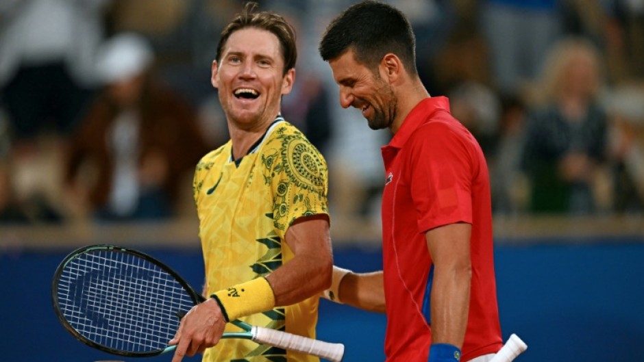 'Not a good image': Novak Djokovic shares a joke with Australia's Matthew Ebden 