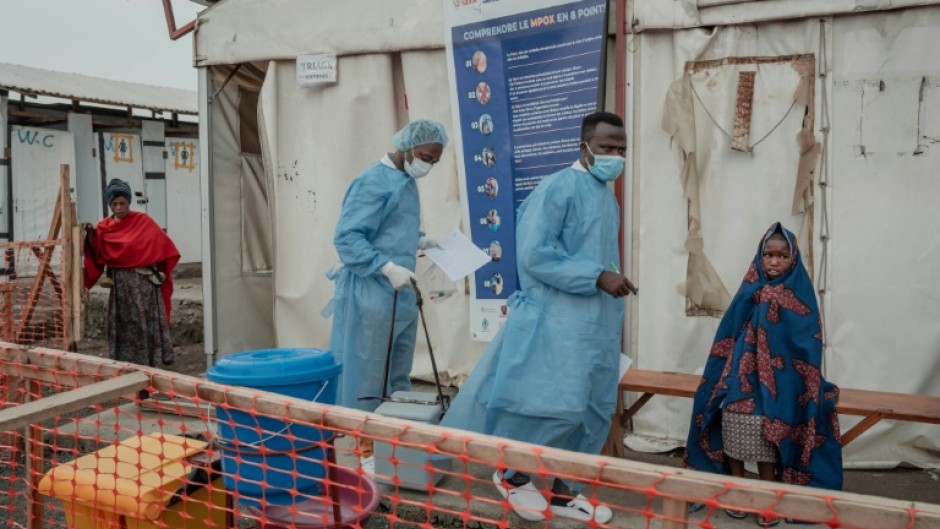An mpox treatment centre at a hospital near the Democratic Republic of Congo city of Goma 