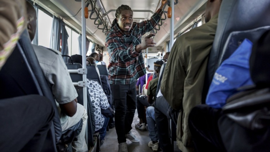 Willie Oeba brings his political rhymes straight to Nairobi's commuters