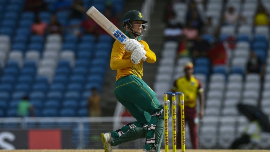 Top score: South Africa's Ryan Rickelton made 91