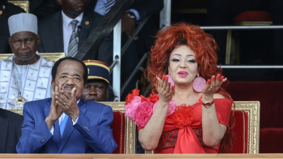 Cameroonian President Paul Biya and wife Chantal, pictured in a May 2024 file photo