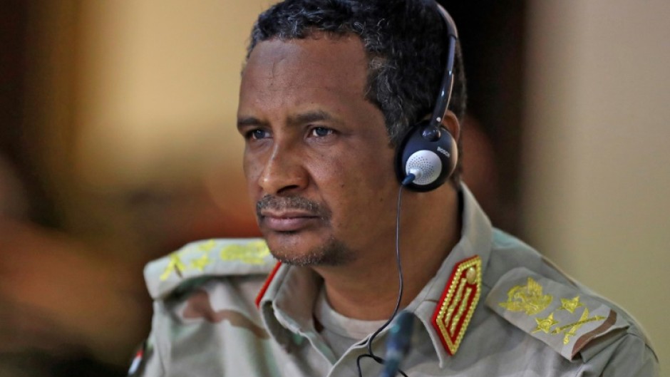 The US announced sanctions against Mohamed Hamdan Daglo seen here in June 2022, the commander of Sudan's paramilitary Rapid Support Forces