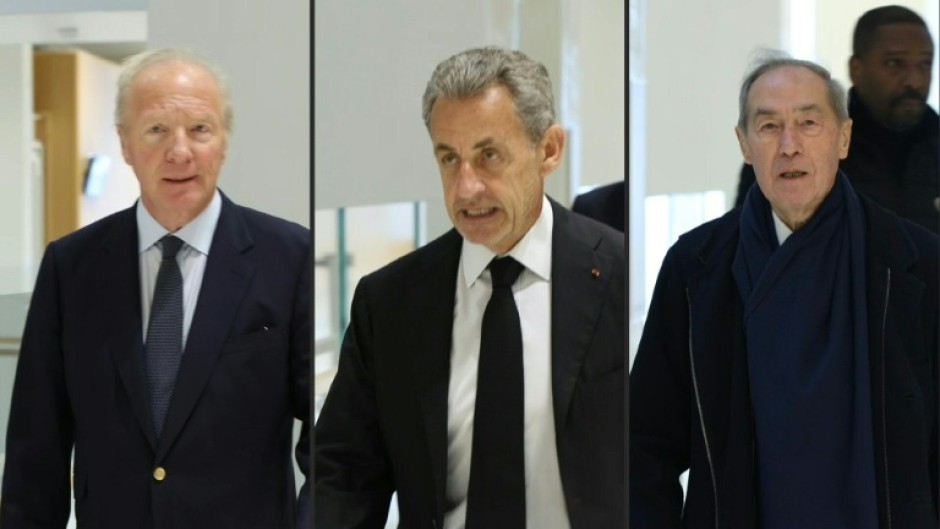 Former French President Sarkozy arrives in court in Libyan financing case