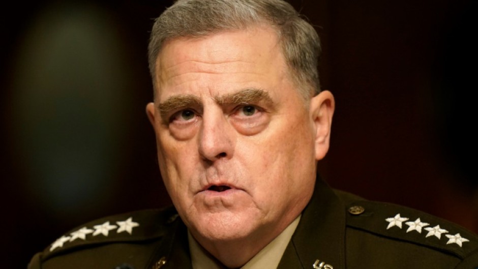 The Pentagon says security protection will be scrapped for former general Mark Milley, who is pictured speaking during a Senate hearing in September 2021, when he was the top US military officer
