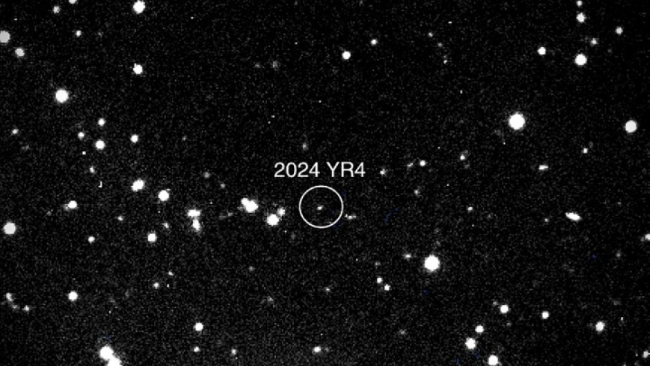 This handout picture provided by NASA shows asteroid 2024 YR4, which scientists say has a slim change of slamming into Earth in late 2032