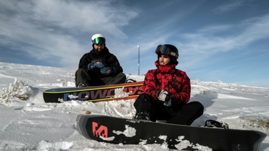 Back home, Musawer Khanzai (R) was part of a small band of around 20 enthusiastic amateur Afghan boarders