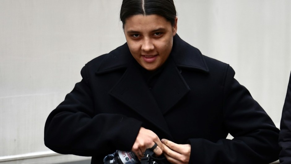 Chelsea and Australia striker Sam Kerr arrives at Kingston Crown Court