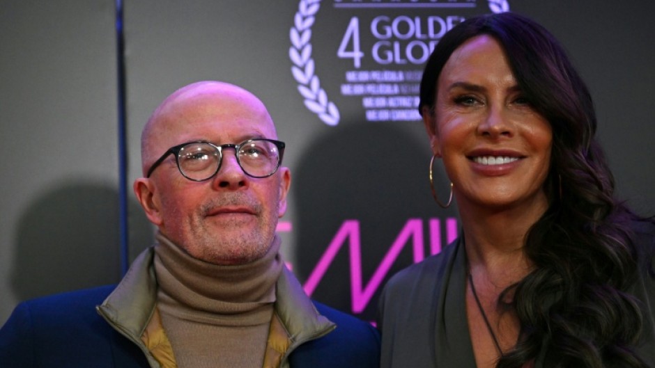 Karla Sofia Gascon (R) said she would stay silent following an interview by 'Emilia Perez' director Jacques Audiard (L)
