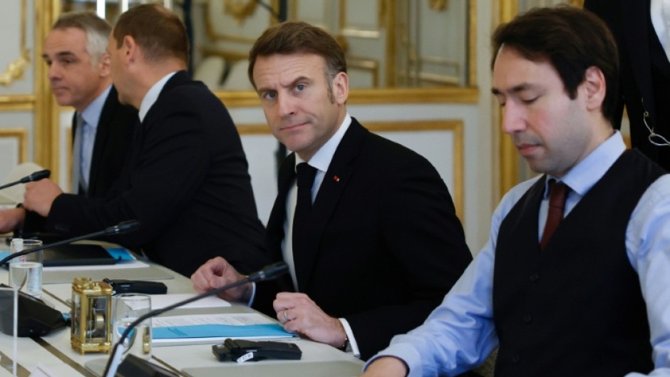 France's President Emmanuel Macron met with China's vice premier 