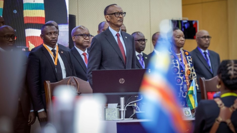 Rwanda's Paul Kagame took part in the summit in person
