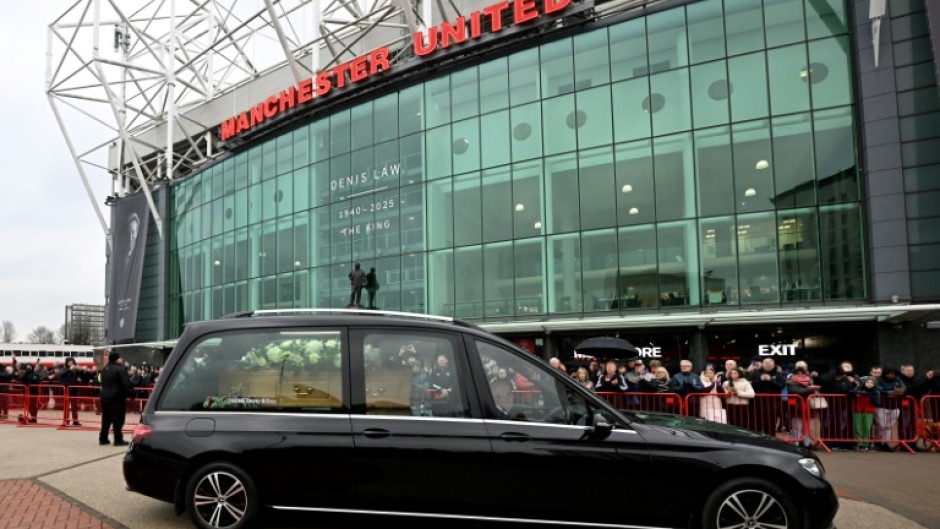 The funeral of Manchester United and Scotland great Denis Law took place on Tuesday