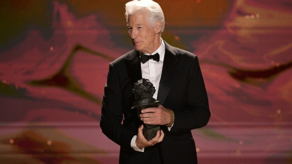 US actor Richard Gere was honored by Spain's film academy for his contribution to cinema and social causes