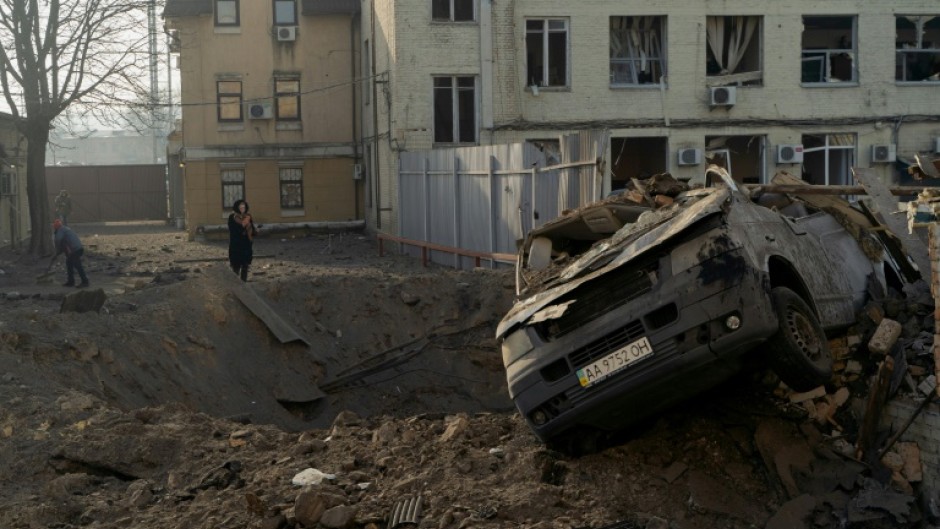 AFP journalists heard a volley of explosions ring out over the city
