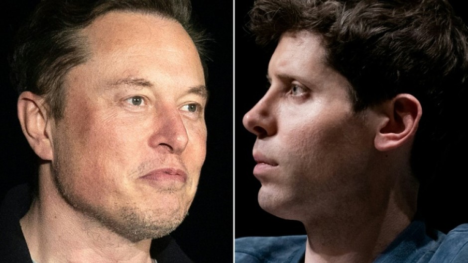 Tension between super wealthy Elon Musk (l) and OpenAI chief Sam Altman has escalated with Musk's rejected offer to buy the artificial intelligence firm